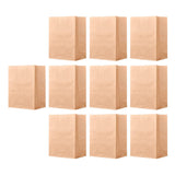Maxbell 10Pcs Brown Kraft Paper Bags Foldable Washable for Store Cosmetics Sundries 28cmx15cmx28cm