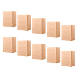 Maxbell 10Pcs Brown Kraft Paper Bags Foldable Washable for Store Cosmetics Sundries 28cmx15cmx28cm