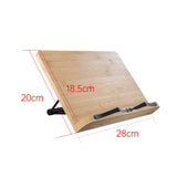 Maxbell Bamboo Book Reading Stand Holder with Different Adjustable Angles Compact Size S