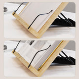 Maxbell Bamboo Book Reading Stand Holder with Different Adjustable Angles Compact Size S