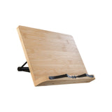 Maxbell Bamboo Book Reading Stand Holder with Different Adjustable Angles Compact Size S