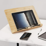 Maxbell Bamboo Book Reading Stand Holder with Different Adjustable Angles Compact Size S