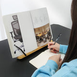 Maxbell Bamboo Book Reading Stand Holder with Different Adjustable Angles Compact Size S