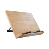 Maxbell Bamboo Book Reading Stand Holder with Different Adjustable Angles Compact Size L