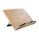 Maxbell Bamboo Book Reading Stand Holder with Different Adjustable Angles Compact Size L