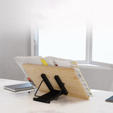 Maxbell Bamboo Book Reading Stand Holder with Different Adjustable Angles Compact Size L
