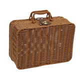 Maxbell Woven Wicker Storage Basket Cosmetic Organizer for Outdoor Travel Camping M
