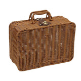Maxbell Woven Wicker Storage Basket Cosmetic Organizer for Outdoor Travel Camping M