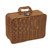 Maxbell Woven Wicker Storage Basket Cosmetic Organizer for Outdoor Travel Camping M