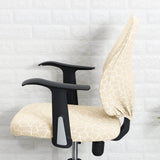 Maxbell Split Office Chair Cover Slipcover Stretchable Polyester Universal Oilproof Beige