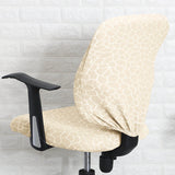 Maxbell Split Office Chair Cover Slipcover Stretchable Polyester Universal Oilproof Beige