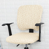 Maxbell Split Office Chair Cover Slipcover Stretchable Polyester Universal Oilproof Beige