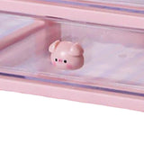 Maxbell Desktop Drawer Organizer Cosmetic Organiser Case for Dressing Table 2 Drawers Pink