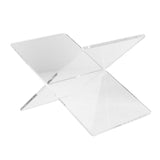 Maxbell Book Holder Stand x Shaped Sturdy Clear Reading Rack for Cookbook Photo Desk