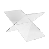 Maxbell Book Holder Stand x Shaped Sturdy Clear Reading Rack for Cookbook Photo Desk
