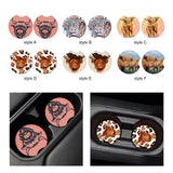 Maxbell 2 Pieces Universal Car Cup Holder Coasters Wooden for Office Automotive style A