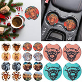 Maxbell 2 Pieces Universal Car Cup Holder Coasters Wooden for Office Automotive style A