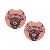Maxbell 2 Pieces Universal Car Cup Holder Coasters Wooden for Office Automotive style A