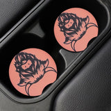 Maxbell 2 Pieces Universal Car Cup Holder Coasters Wooden for Office Automotive style A