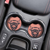Maxbell 2 Pieces Universal Car Cup Holder Coasters Wooden for Office Automotive style A