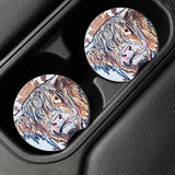 Maxbell 2 Pieces Universal Car Cup Holder Coasters Wooden for Office Automotive style B
