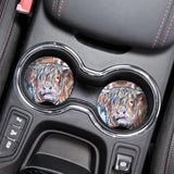 Maxbell 2 Pieces Universal Car Cup Holder Coasters Wooden for Office Automotive style B