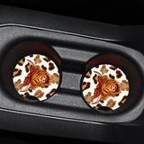 Maxbell 2 Pieces Universal Car Cup Holder Coasters Wooden for Office Automotive style D