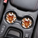 Maxbell 2 Pieces Universal Car Cup Holder Coasters Wooden for Office Automotive style D
