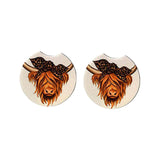 Maxbell 2 Pieces Universal Car Cup Holder Coasters Wooden for Office Automotive style E