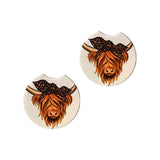 Maxbell 2 Pieces Universal Car Cup Holder Coasters Wooden for Office Automotive style E