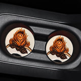 Maxbell 2 Pieces Universal Car Cup Holder Coasters Wooden for Office Automotive style E