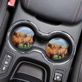 Maxbell 2 Pieces Universal Car Cup Holder Coasters Wooden for Office Automotive style F