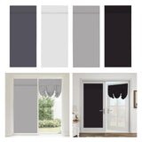 Maxbell French Door Curtains Blackout Door Curtains Tool Free for Laundry Room dark gray