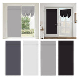 Maxbell French Door Curtains Blackout Door Curtains Tool Free for Laundry Room dark gray