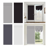Maxbell French Door Curtains Blackout Door Curtains Tool Free for Laundry Room dark gray