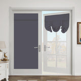 Maxbell French Door Curtains Blackout Door Curtains Tool Free for Laundry Room dark gray