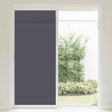 Maxbell French Door Curtains Blackout Door Curtains Tool Free for Laundry Room dark gray
