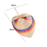 Maxbell Hand-Woven Hand Fan Decorative Fans Handmade for Adults Kids Party Wedding