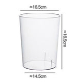 Maxbell Trash Can Clear Plastic Waste Paper Bin Rubbish Bin for Kids Room Bathroom 16.5cmx16.5cm