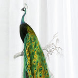 Maxbell 2x Curtain Panels Peacock Blue Tulle Curtains for Window Living Room Bedroom 132cmx160cm