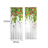 Maxbell 2Pcs Rod Pocket Window Curtain Window Drapes for Farmhouse Hotel Office 107cmx213cm