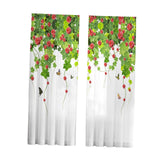 Maxbell 2Pcs Rod Pocket Window Curtain Window Drapes for Farmhouse Hotel Office 107cmx213cm