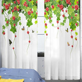 Maxbell 2Pcs Rod Pocket Window Curtain Window Drapes for Farmhouse Hotel Office 107cmx213cm