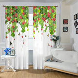 Maxbell 2Pcs Rod Pocket Window Curtain Window Drapes for Farmhouse Hotel Office 107cmx213cm