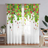 Maxbell 2Pcs Rod Pocket Window Curtain Window Drapes for Farmhouse Hotel Office 107cmx213cm