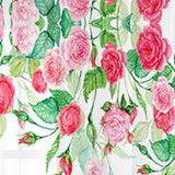 Maxbell 2x Floral White Sheer Curtain Light Filtering for Living Room Hotel Window 107cmx213cm