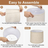 Maxbell Table Lamp Shade Pendant Light Lampshade for Living Room Home Decoration Beige