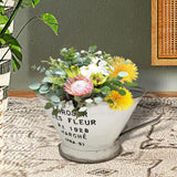 Maxbell Hanging Flower Pot Plants Holders Metal Garden Planter Rustic for Decoration