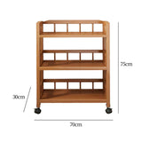 Maxbell Bamboo Bathroom Shelf Multipurpose Corner Storage Cabinet for Living Room 70cmx30cmx75cm