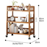 Maxbell Bamboo Bathroom Shelf Multipurpose Corner Storage Cabinet for Living Room 70cmx30cmx75cm